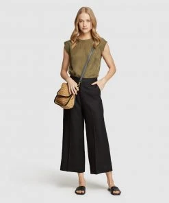 Oxford Skylar Woven Front T-Shirt Green -Deals The Style Setters Store http3A2F2Fstatic.theiconic.com .au2Fp2Foxford 6570 7264041 5