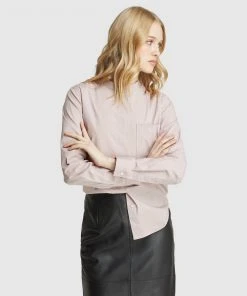 Oxford Barcelona Patch Pocket Shirt Dusty pink