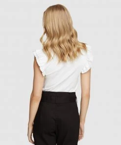 Oxford Lena Frill Sleeve T-Shirt White -Deals The Style Setters Store http3A2F2Fstatic.theiconic.com .au2Fp2Foxford 7100 1855141 3