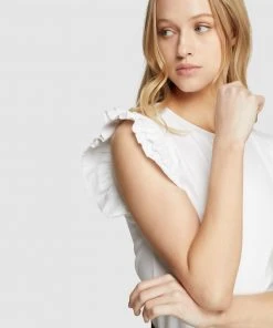 Oxford Lena Frill Sleeve T-Shirt White -Deals The Style Setters Store http3A2F2Fstatic.theiconic.com .au2Fp2Foxford 7102 1855141 4