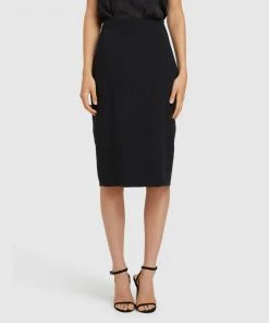 Oxford Peggy Eco Black Suit Skirt