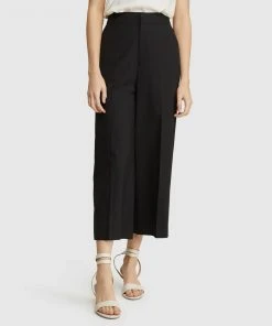 Oxford Lacie Black Wool Stretch Suit Pants