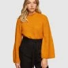 Oxford Ruby Soft Bell Sleeve Knit Butterscotch