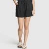 Oxford Juniper Pure Linen Shorts Black