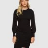 Oxford Vivian Knitted Mini Dress Black