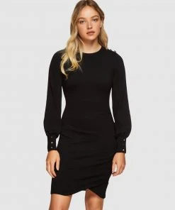 Oxford Vivian Knitted Mini Dress Black
