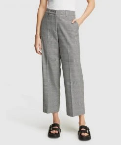 Oxford Helena Check Stretch Eco Suit Pants Black/White