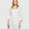 Oxford Shira Broderie Dress White