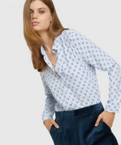 Oxford Poppy Geo Print Blouse Blue -Deals The Style Setters Store http3A2F2Fstatic.theiconic.com .au2Fp2Foxford 7555 5101621 4