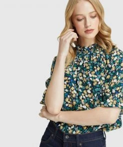 Oxford Parker Ditsy Floral Top Blue -Deals The Style Setters Store http3A2F2Fstatic.theiconic.com .au2Fp2Foxford 7790 7584031 4