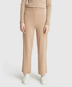 Oxford Aria Knitted Lounge Pants Light camel
