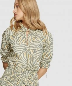 Oxford Isabel Grey Animal Print Top Grey/ecru -Deals The Style Setters Store http3A2F2Fstatic.theiconic.com .au2Fp2Foxford 7901 8364041 4