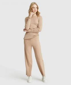 Oxford Aria Knitted Lounge Pants Light camel -Deals The Style Setters Store http3A2F2Fstatic.theiconic.com .au2Fp2Foxford 7905 3702131 5