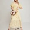 Oxford Nataya Broderie Maxi Dress O Yellow
