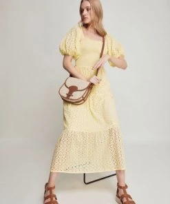 Oxford Nataya Broderie Maxi Dress O Yellow