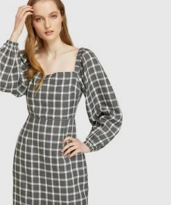 Oxford Cilly Check Linen Mini Dress Grey -Deals The Style Setters Store http3A2F2Fstatic.theiconic.com .au2Fp2Foxford 8239 9581731 4