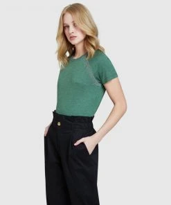 Oxford Emilia Metallic Trim T-shirt Green -Deals The Style Setters Store http3A2F2Fstatic.theiconic.com .au2Fp2Foxford 8332 9619411 2