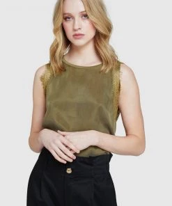 Oxford Kitty Lace Trim Tank Khaki -Deals The Style Setters Store http3A2F2Fstatic.theiconic.com .au2Fp2Foxford 8398 5619411 4
