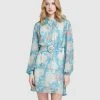 Oxford Birkeland Green Floral Dress
