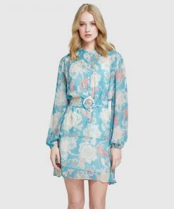Oxford Birkeland Green Floral Dress