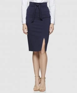 Oxford Layla Ponti Skirt Petrol