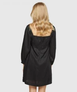 Oxford Peta Linen Blend Dress Black -Deals The Style Setters Store http3A2F2Fstatic.theiconic.com .au2Fp2Foxford 8824 0551941 3