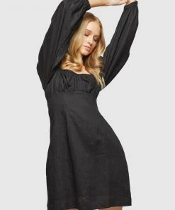 Oxford Peta Linen Blend Dress Black -Deals The Style Setters Store http3A2F2Fstatic.theiconic.com .au2Fp2Foxford 8828 0551941 4
