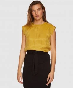 Oxford Skylar Woven Front T-Shirt Acid