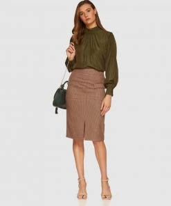 Oxford Alina Micro Check Skirt Bruschetta -Deals The Style Setters Store http3A2F2Fstatic.theiconic.com .au2Fp2Foxford 9067 4449601 5