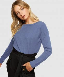 Oxford Gianna Metallic Boatneck Knit Bluestone -Deals The Style Setters Store http3A2F2Fstatic.theiconic.com .au2Fp2Foxford 9071 5521801 4