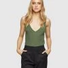 Oxford Mila Rib Singlet Green