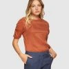 Oxford Claudette Woven Front T-Shirt Copper