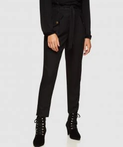 Oxford Bella Paperbag Pants Black