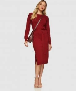 Oxford Samantha Knitted Dress Rust