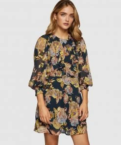 Oxford Locky Navy Floral Dress Navy multi