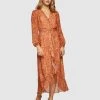 Oxford Solita Animal Print Midi Dress Spice