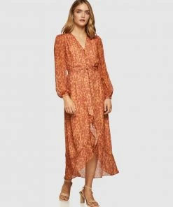 Oxford Solita Animal Print Midi Dress Spice