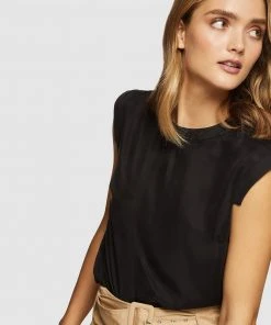 Oxford Skylar Woven Front T-shirt Black -Deals The Style Setters Store http3A2F2Fstatic.theiconic.com .au2Fp2Foxford 9197 5244701 4