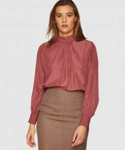 Oxford Regina Long Sleeve Top Rose