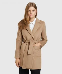 Oxford Dalia Wool Blend Jacket Camel