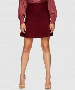 Oxford Dani Knitted Skirt Oxblood