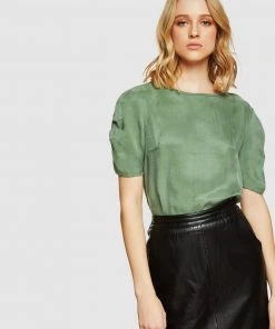 Oxford Claudette Woven Front T-shirt Green -Deals The Style Setters Store http3A2F2Fstatic.theiconic.com .au2Fp2Foxford 9625 0565801 4