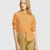 Oxford Poppy Printed Shirt Orange