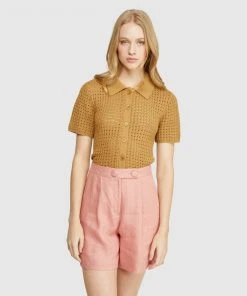 Oxford Imogen Collar Cardigan Camel