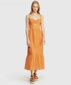 Oxford Ginny Printed Dress Orange