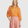 Oxford Eve Printed Blouse Orange