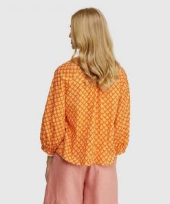 Oxford Eve Printed Blouse Orange -Deals The Style Setters Store http3A2F2Fstatic.theiconic.com .au2Fp2Foxford 9969 6786641 3