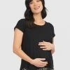 Pea in a Pod Maternity Lucy Slouch Tee Black