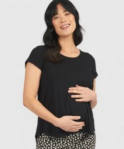 Pea in a Pod Maternity Lucy Slouch Tee Black