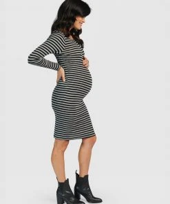 Pea in a Pod Maternity Nova Merino Nursing Dress Black Grey Marle Stripe -Deals The Style Setters Store http3A2F2Fstatic.theiconic.com .au2Fp2Fpea in a pod maternity 5300 6149031 2